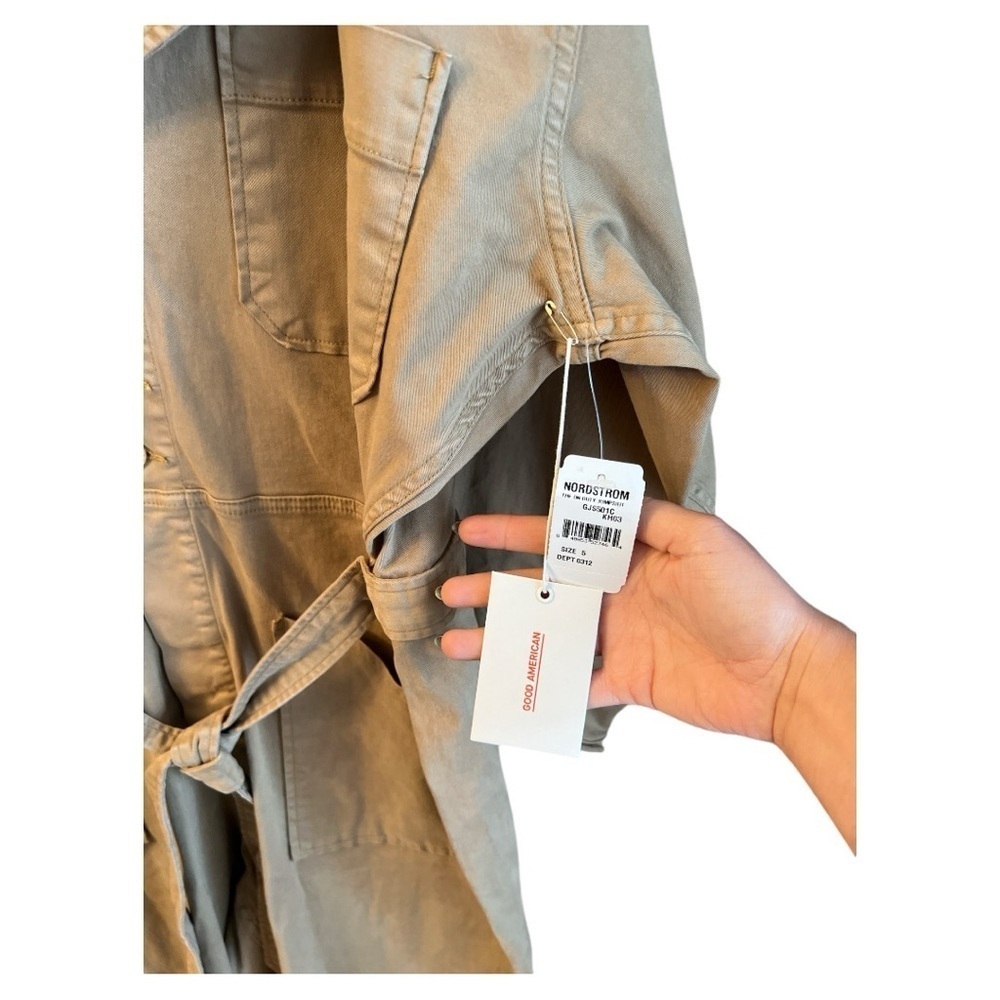 NWT Good American The On Duty khaki jumpsuit Size XXL (5) - Picture 4 of 10